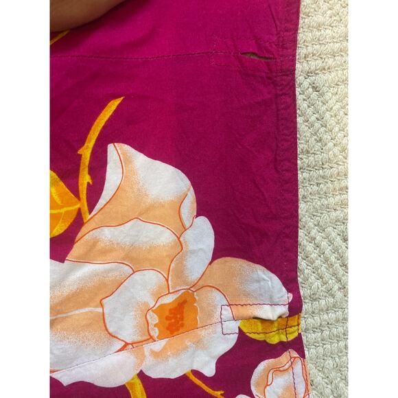 Vintage Women Size Medium To Large Y2K Floral Wrap Midi Skirt Tropical - Picture 10 of 10